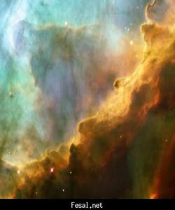 ئاسمان دووكهڵ بوو له دواییدا ئاسمان و زهوی و ئهستێرهكان دروست بوون :